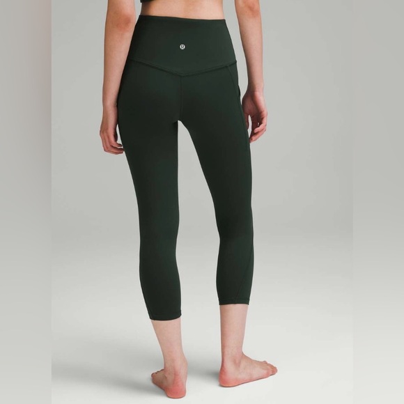 Lululemon Align High-Rise Crop Pockets 23” Legacy Green Sz Yoga